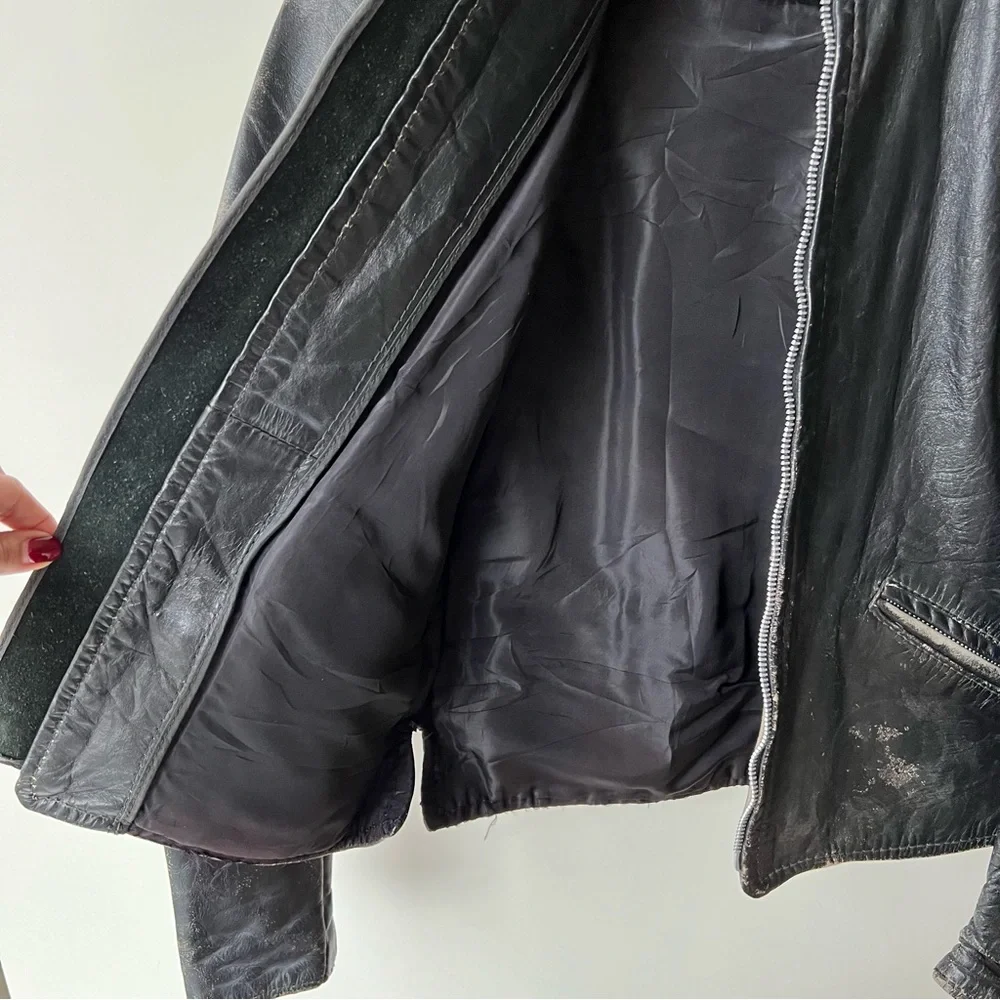 Vintage Brooks Leather Motorcycle Jacket - Picture 8 of 15